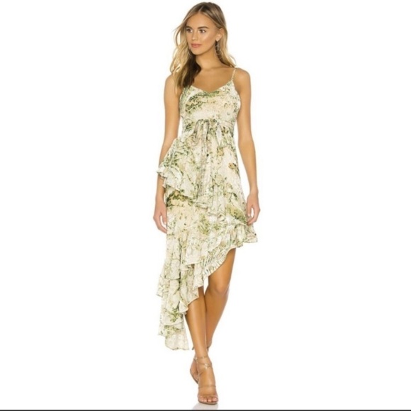 Hemant & Nandita Emerald Velvet Lurex Dress - Picture 1 of 10